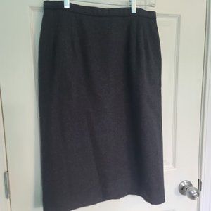 Vintage Pendleton Wool Skirt Pockets 14 Gray